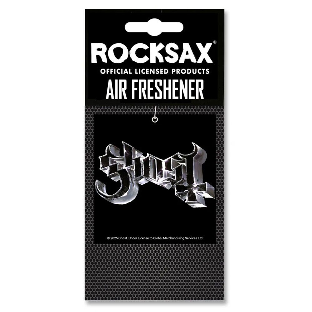 Rocksax Ghost - Chrome Logo Air freshener - Black